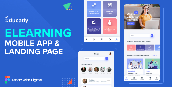 Educatly | Online Education And Learning Mobile App Figma Template ...